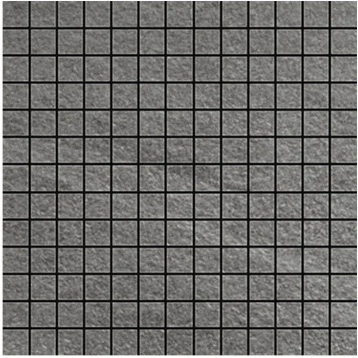 Pietre Quarzite Mosaico Antracite 10.5mm Prelevigato 30x30